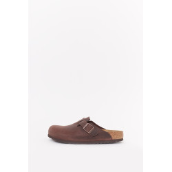 BIRKENSTOCK HABANA BOSTON REGULAR SUEDE LEATHER CLOGS